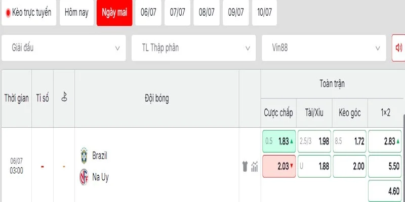 Nhận định tỷ lệ kèo trong trận Brazil vs Na Uy